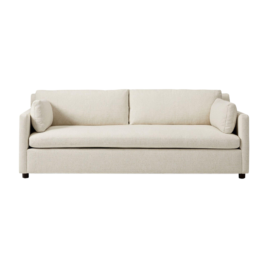 Sofá Oliver en lino gris para sala moderna - The Noa Home
